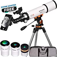 Los mejores  - Telescopio Astronómico Profesional para Adultos Principiantes - Portátil y Potente 20x-250x- Fácil de Montar y Usar…